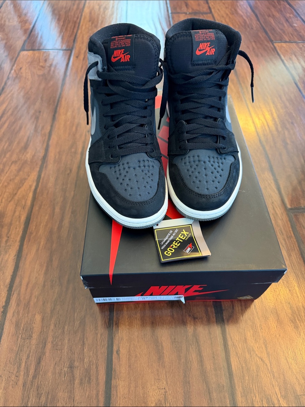 Jordan 1 Element High Black, Gray, Green with Red Logo
